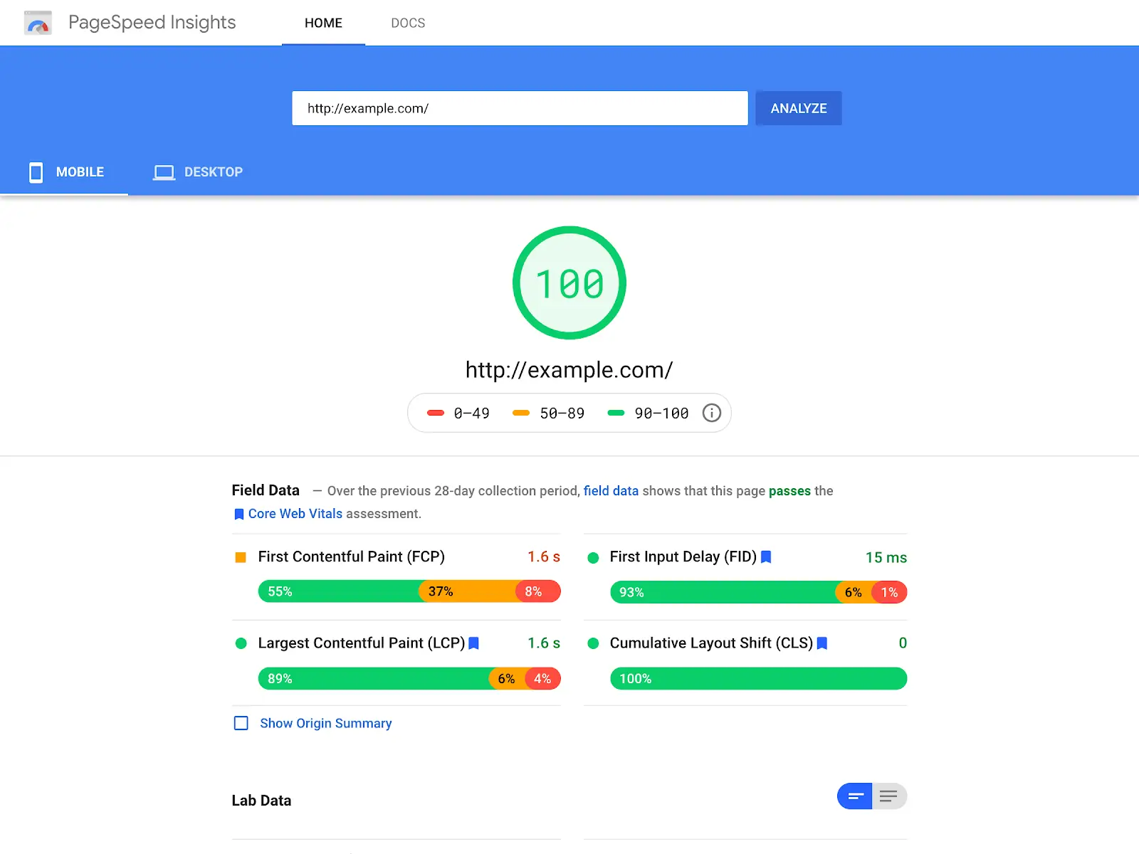pagespeed insights