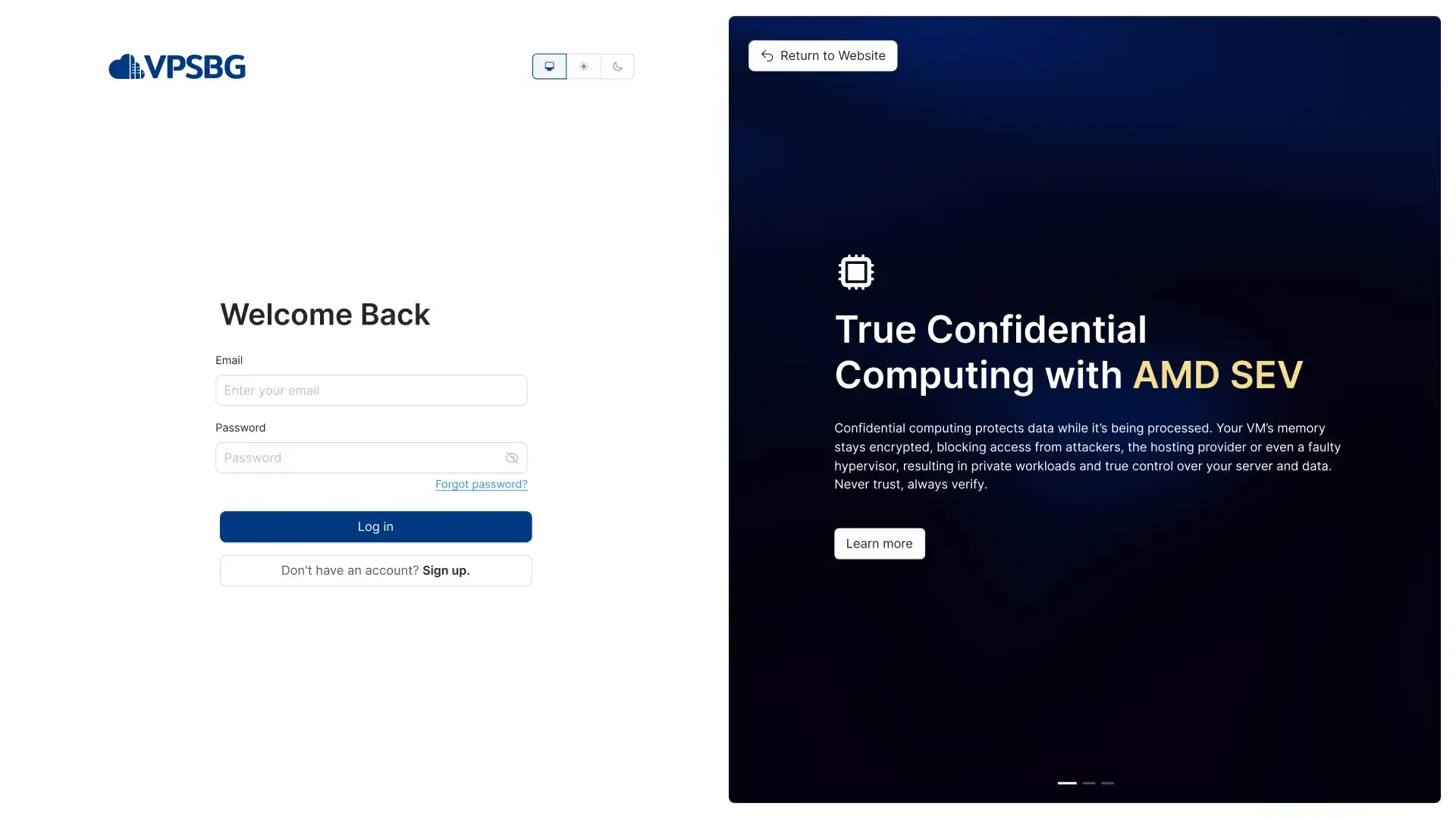 log into the console