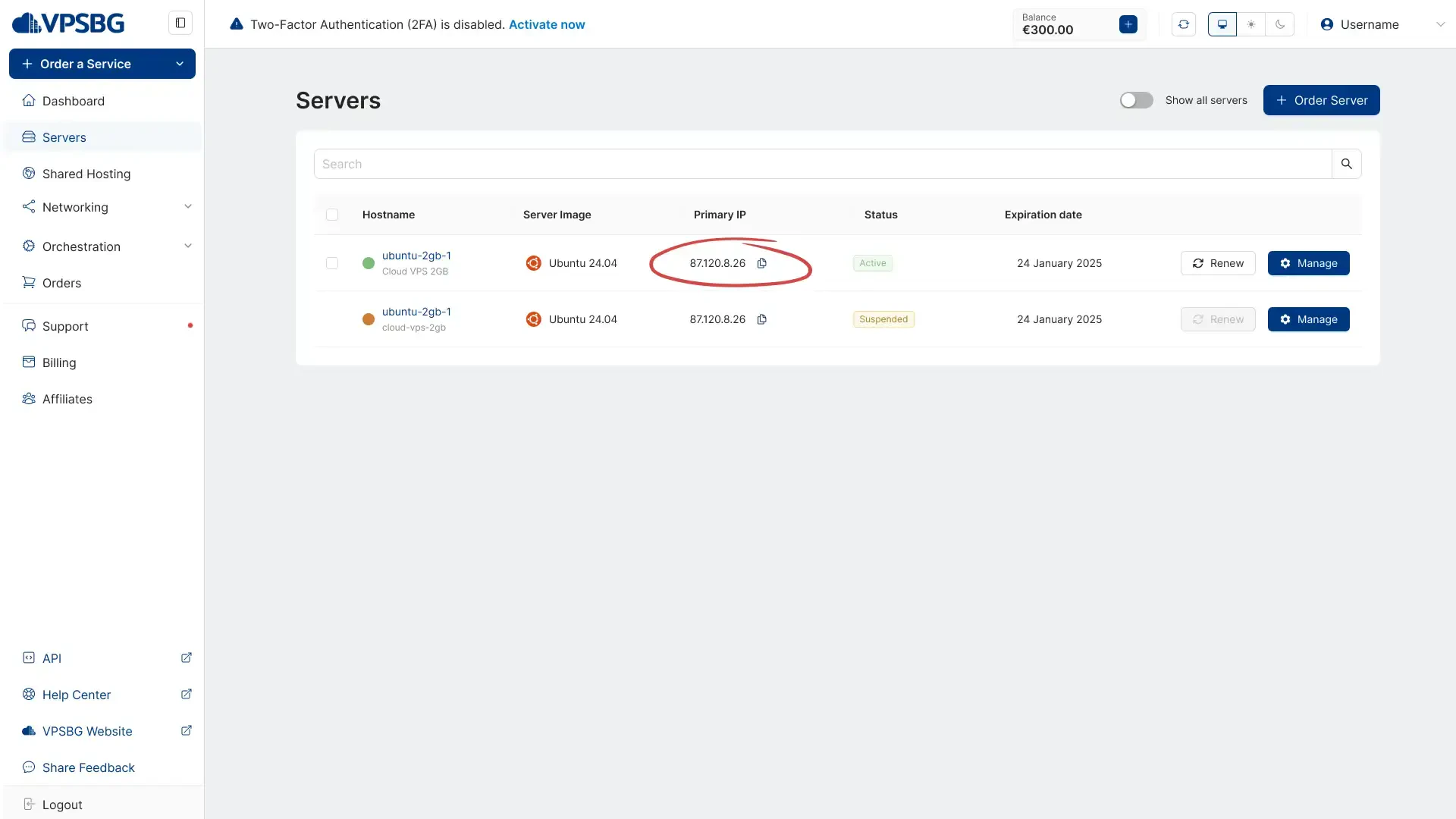 how to locate your server ip